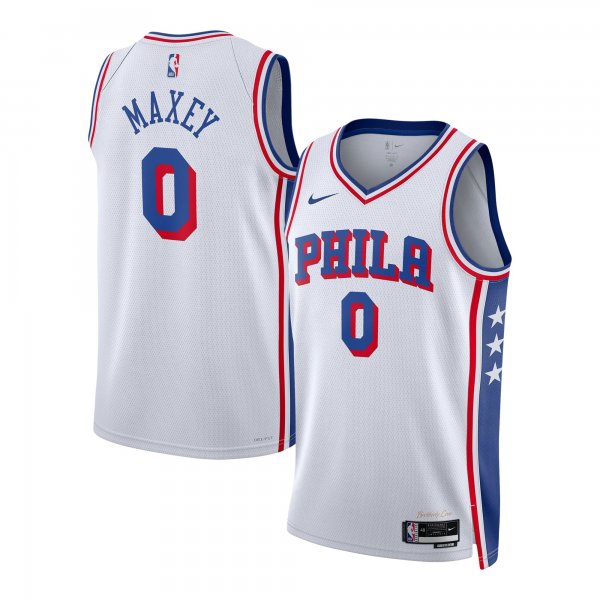 Unisex Philadelphia 76ers Tyrese Maxey Nike White Swingman Jersey - Association Edition