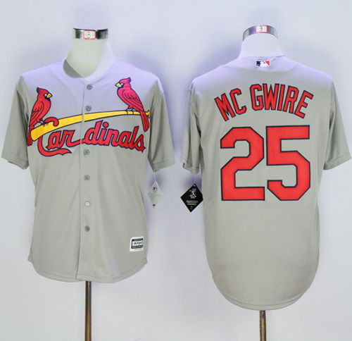 St. Louis Cardinals #25 Mark McGwire Grey New Cool Base Stitched MLB Jersey