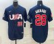 Men's USA Baseball #28 Nolan Arenado 2023 Navy World Baseball Classic Stitched Jersey