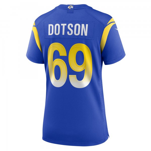 Women's Los Angeles Rams Kevin Dotson Nike  Royal  Game Jersey