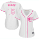 Baltimore Orioles #16 Trey Mancini White/Pink Fashion Women's Stitched MLB Jersey