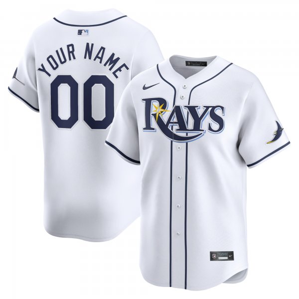 Men's Tampa Bay Rays Nike White Home Limited Custom Jersey