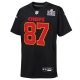 Youth Kansas City Chiefs Travis Kelce Nike Black Super Bowl LVIII Patch Carbon Fashion Game Jersey