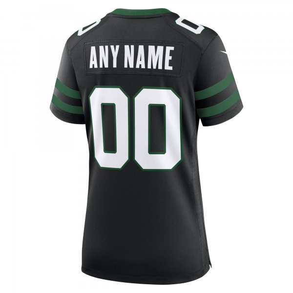 Women's New York Jets  Nike Legacy Black Alternate Custom Game Jersey