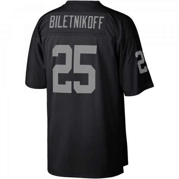 Men's Las Vegas Raiders Fred Biletnikoff Mitchell & Ness Black Legacy Replica Jersey