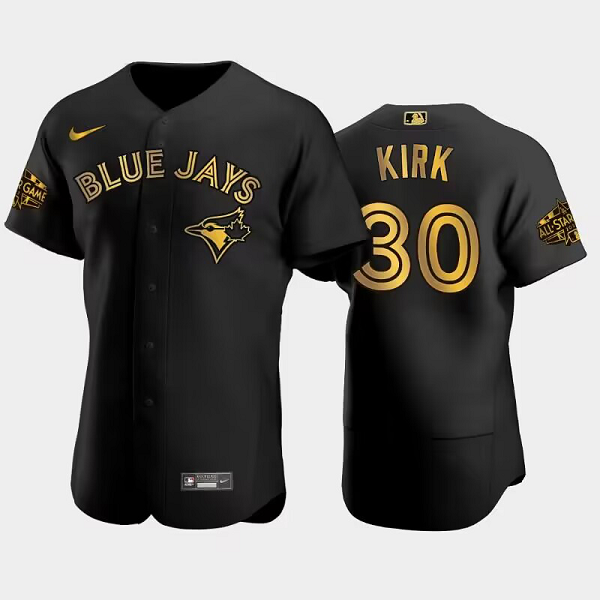 Men's Toronto Blue Jays #30 Alejandro Kirk 2022 MLB All-Star Game Flex Base Black Jersey