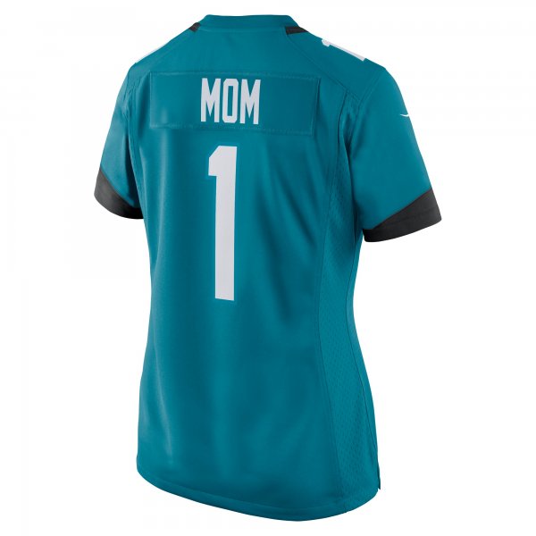 Women's Jacksonville Jaguars Number 1 Mom Nike Teal Game Jersey