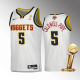 Men's Denver Nuggets Kentavious Caldwell-Pope 2023 NBA Finals Champions  White #5 Association Jersey