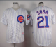 Chicago Cubs #21 Sammy Sosa White Home Cool Base Stitched MLB Jersey