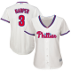 Philadelphia Phillies #3 Bryce Harper Cream Alternate Women's Stitched MLB Jersey