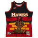 Men's Atlanta Hawks Mitchell & Ness x Tats Cru Black Hardwood Classics Fashion Jersey