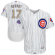 Chicago Cubs #17 Kris Bryant Majestic White 2017 Gold Program Flex Base Stitched Men's Jersey