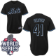 New York Mets #41 Tom Seaver Black Fashion W/2015 World Series Patch Stitched MLB Jersey