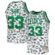 Men's Boston Celtics Larry Bird Mitchell & Ness White 1985/86 Hardwood Classics Doodle Swingman Jersey