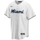 Men's Miami Marlins Nike White Home Replica Custom Jersey