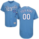 Kansas City Royals Light Blue Men's Customized Flex Base MLB Jersey