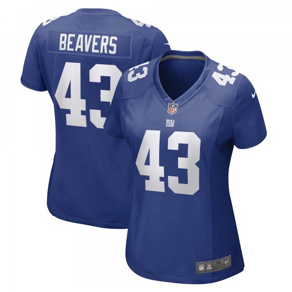 Women's New York Giants Darrian Beavers Nike Royal Game Player Jersey