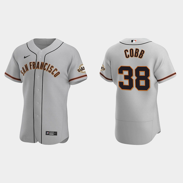 Men's San Francisco Giants #38 Alex Cobb Gray Road Flex Base MLB Jersey