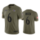 Baltimore Ravens Patrick Queen Olive 2022 Salute To Service Limited Jersey #6