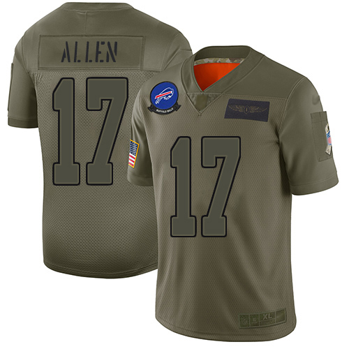 Buffalo Bills #17 Josh Allen Camo Men's Stitched NFL Limited 2019 Salute To Service Jersey