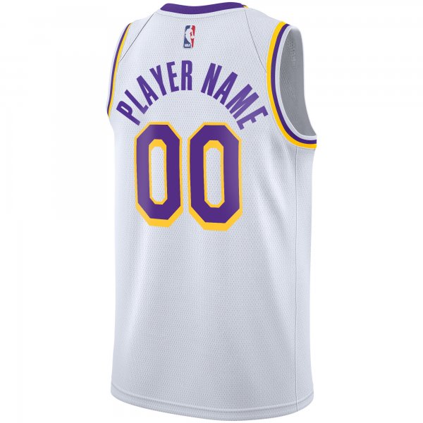 Men's Los Angeles Lakers Nike White 2020/21 Swingman Custom Jersey - Association Edition