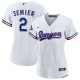 Women's Texas Rangers #2 Marcus Semien Nike White Home 2023 World Series Champions Replica Player Jersey