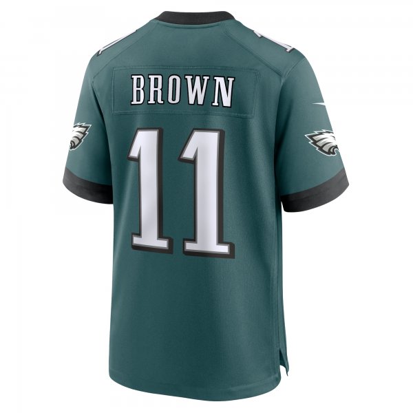 Men's Philadelphia Eagles A.J. Brown Nike Midnight Green Team Game Jersey