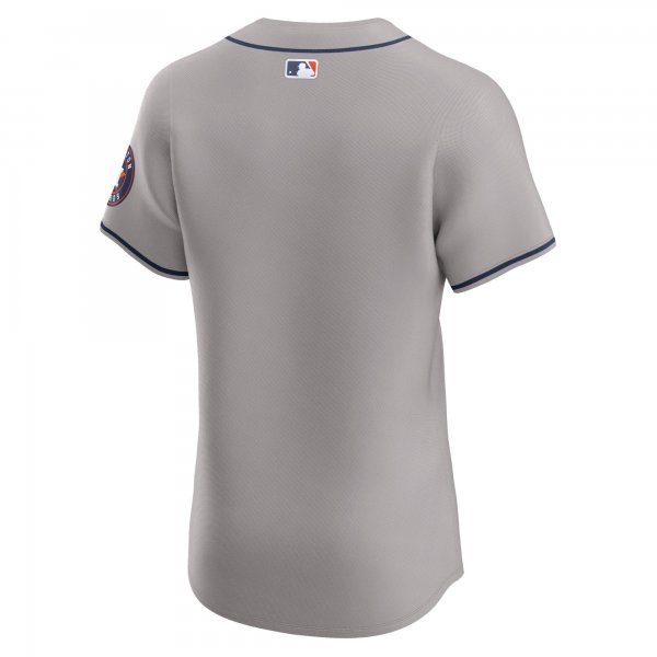 Men's Houston Astros  Nike Gray Road Vapor Premier Elite Patch Jersey