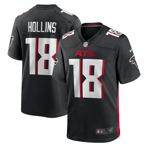 Men's Atlanta Falcons Mack Hollins Nike Black Game Player Jersey