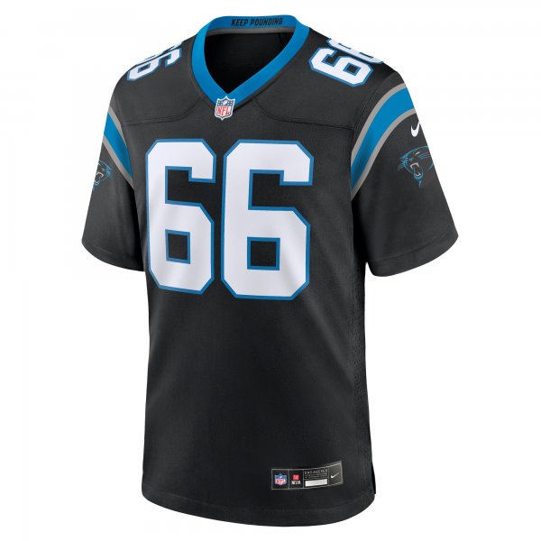 Men's Carolina Panthers Nash Jensen Nike  Black Team Game Jersey