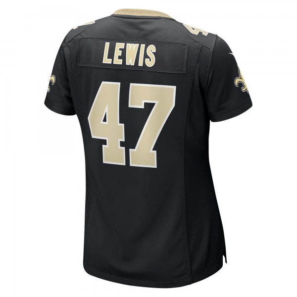 Women's New Orleans Saints Terrell Lewis Nike  Black  Game Jersey