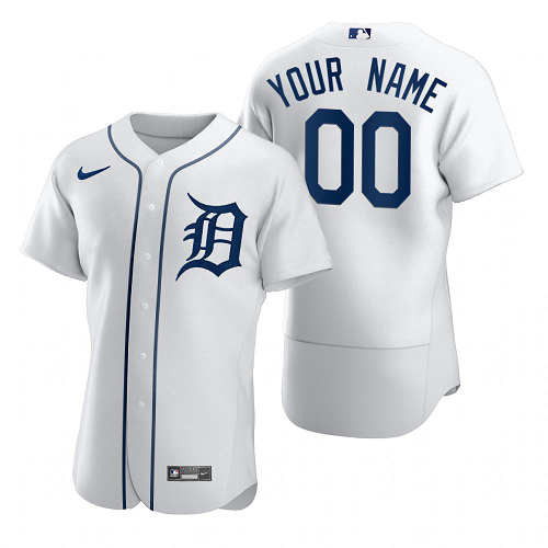 Detroit Tigers Custom Men's Nike White 2020 Jersey