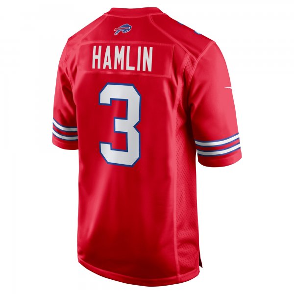 Men's Buffalo Bills Damar Hamlin Nike Red Alternate Game Jersey