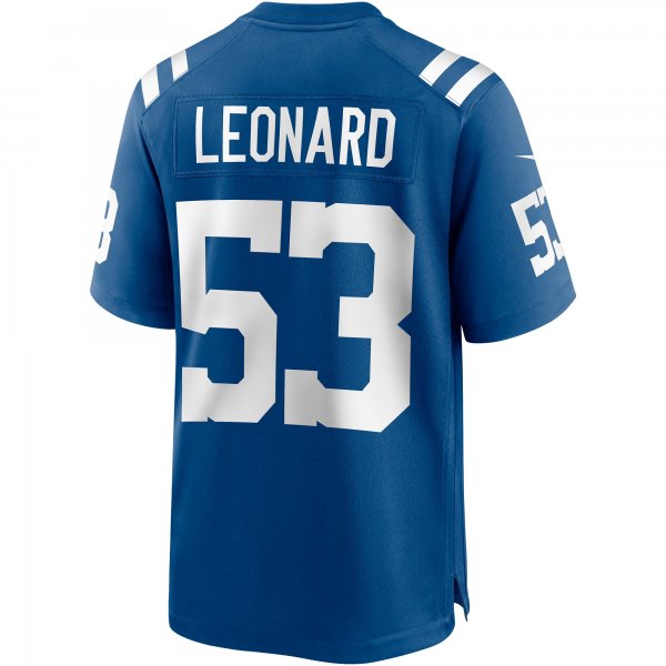 Men's Indianapolis Colts Shaquille Leonard Nike Royal Game Jersey