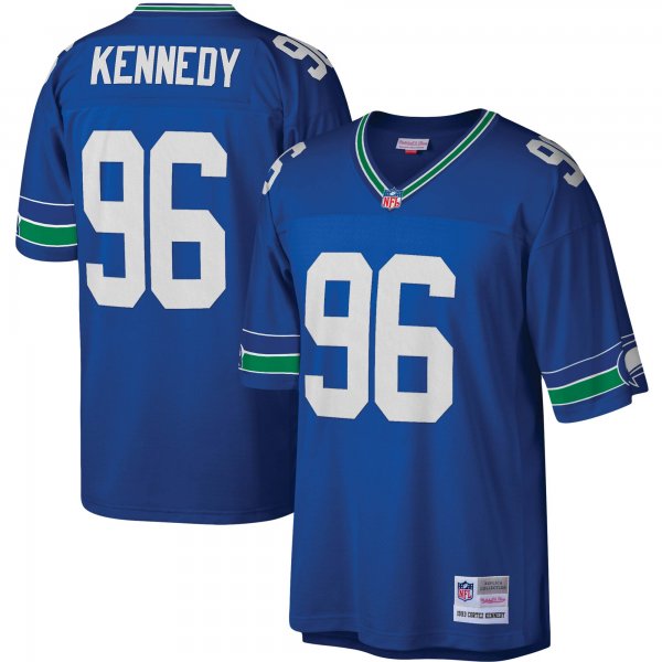 Men's Seattle Seahawks Cortez Kennedy Mitchell & Ness Royal Legacy Replica Jersey