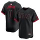 Men's Cincinnati Reds Barry Larkin Nike Black City Connect Limited Player Jersey