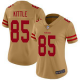 Women's San Francisco 49ers #85 George Kittle GoldStitched NFL Limited Inverted Legend Jersey