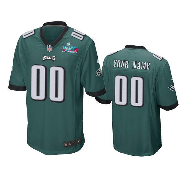 Men's Philadelphia Eagles Custom Midnight Green Super Bowl LVII Limited Jersey