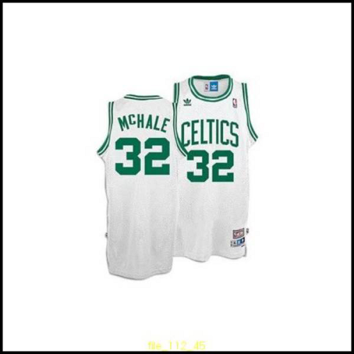 Men's Boston Celtics #32 Kevin Mchale Stitched White Throwback NBA Jersey