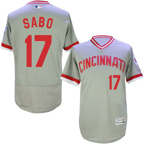 Cincinnati Reds #17 Chris Sabo Green Celtic Flexbase Collection Majestic Men's MLB Jersey