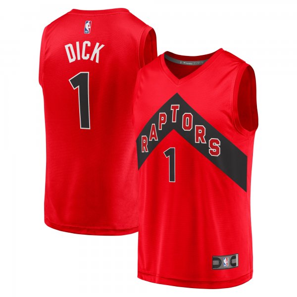 Men's Toronto Raptors Gradey Dick Fanatics Red Fast Break Player Jersey - Icon Edition