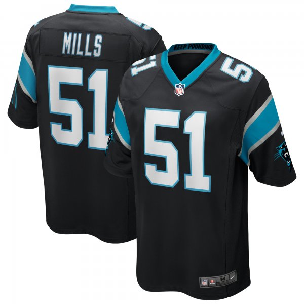 Men's Carolina Panthers Sam Mills Nike Black Game Retired Player Jersey