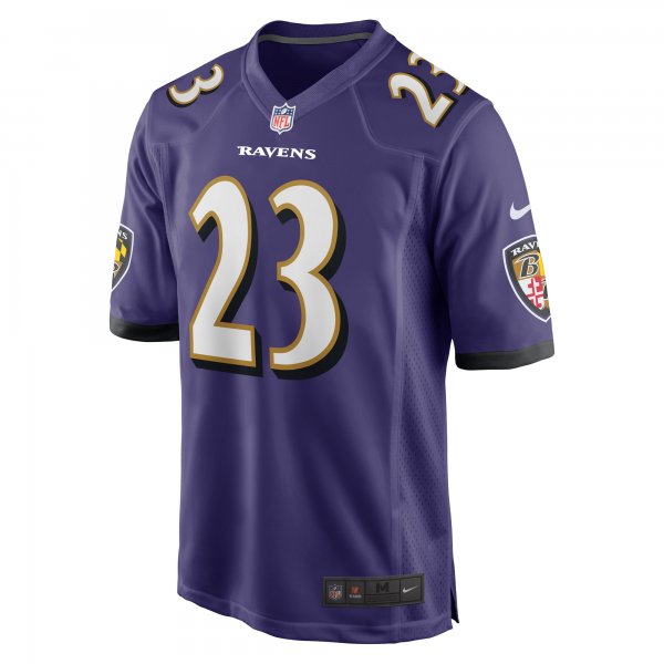 Men's Baltimore Ravens Rock Ya-Sin Nike  Purple  Game Jersey