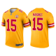 Men's Kansas City Chiefs #15 Patrick Mahomes Yellow 2021 Limited NFL Jersey