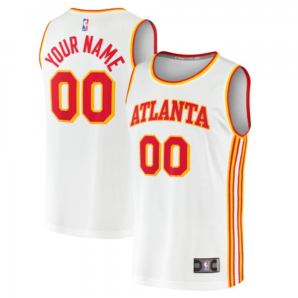 Youth Atlanta Hawks  Fanatics White Fast Break Replica Custom Jersey - Association Edition