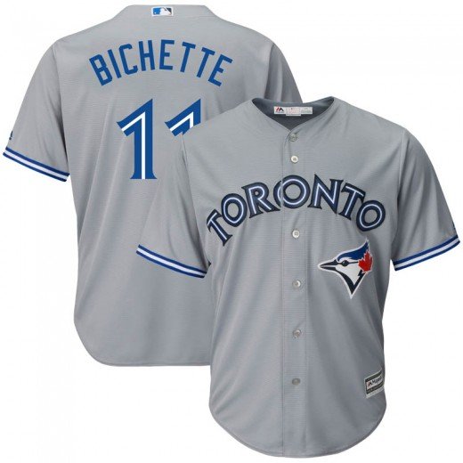 Youth Majestic Toronto Blue Jays #11 Bo Bichette Gray Cool Base Road NFL Jersey