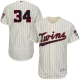 Minnesota Twins #34 Kirby Puckett Cream Strip Flexbase Collection Stitched MLB Jersey