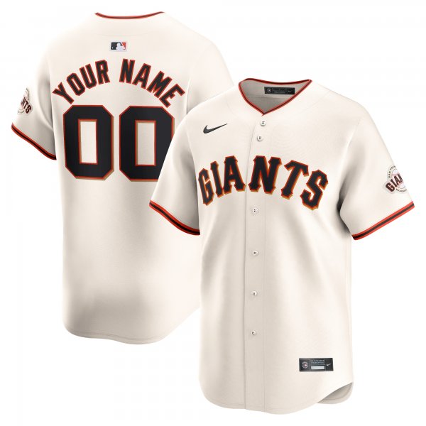 Men's San Francisco Giants Nike Cream Home Limited Custom Jersey