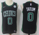 Men's Boston Celtics #0 Jayson Tatum Black Swingman Statement Edition NBA Jersey