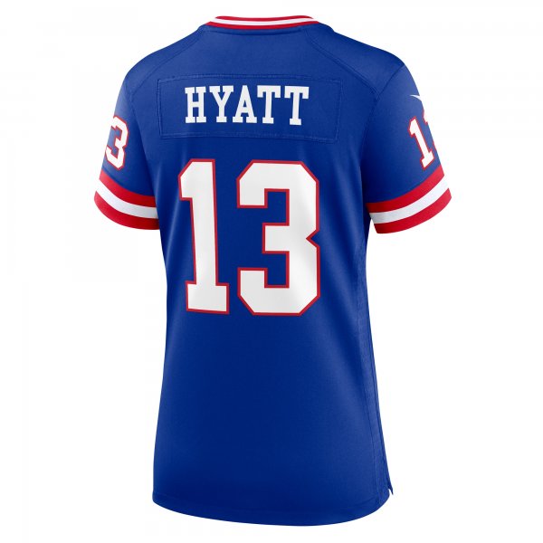 Women's New York Giants Jalin Hyatt Nike  Royal Team Game Jersey